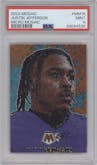 Justin Jefferson from the 2023 Panini Mosaic set graded by PSA and given an overall grade of 9.