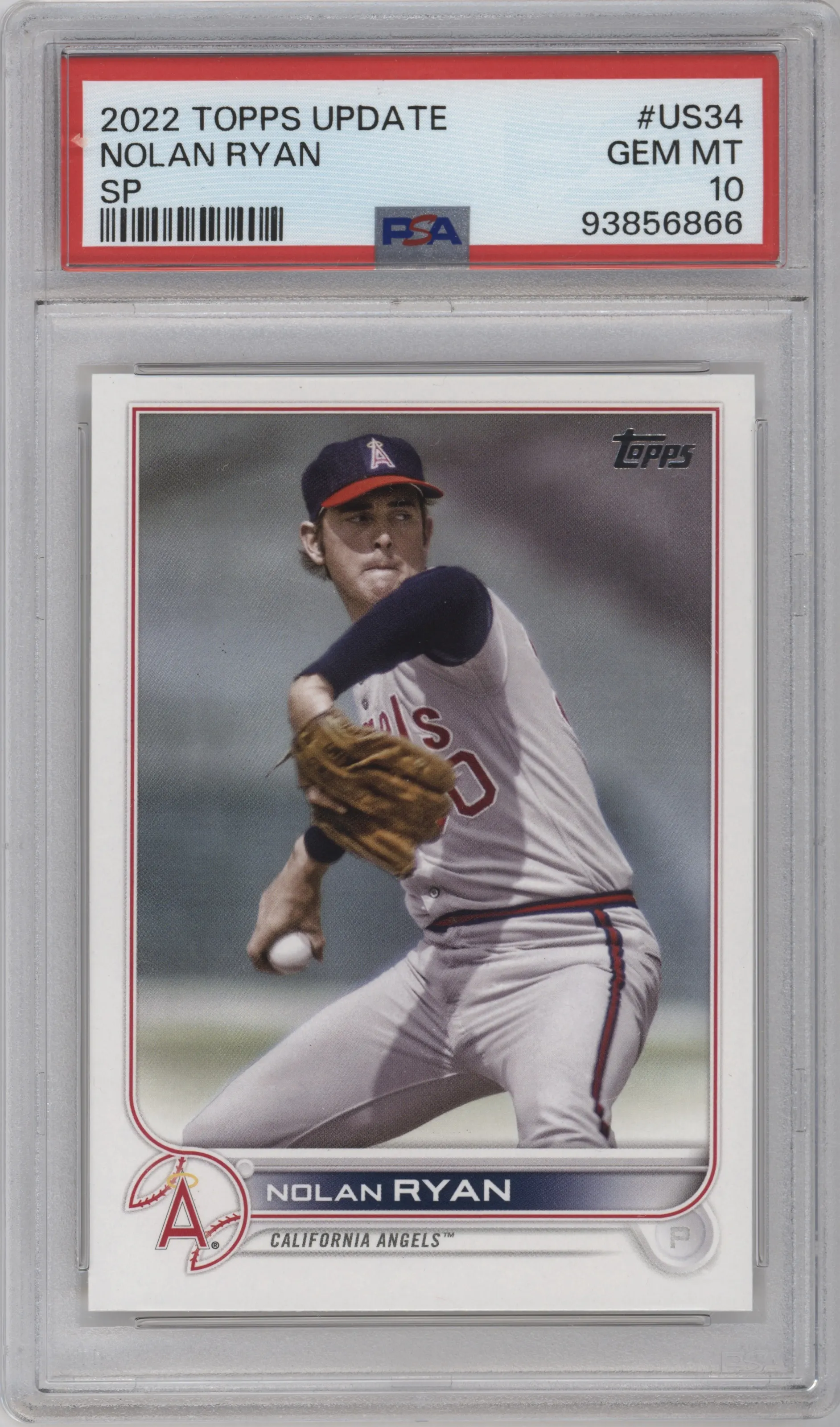 2022 Topps Update SP Nolan Ryan PSA 10