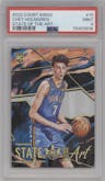 Chet Holmgren from the 2022-23 Panini Court Kings set graded by PSA and given an overall grade of 9.