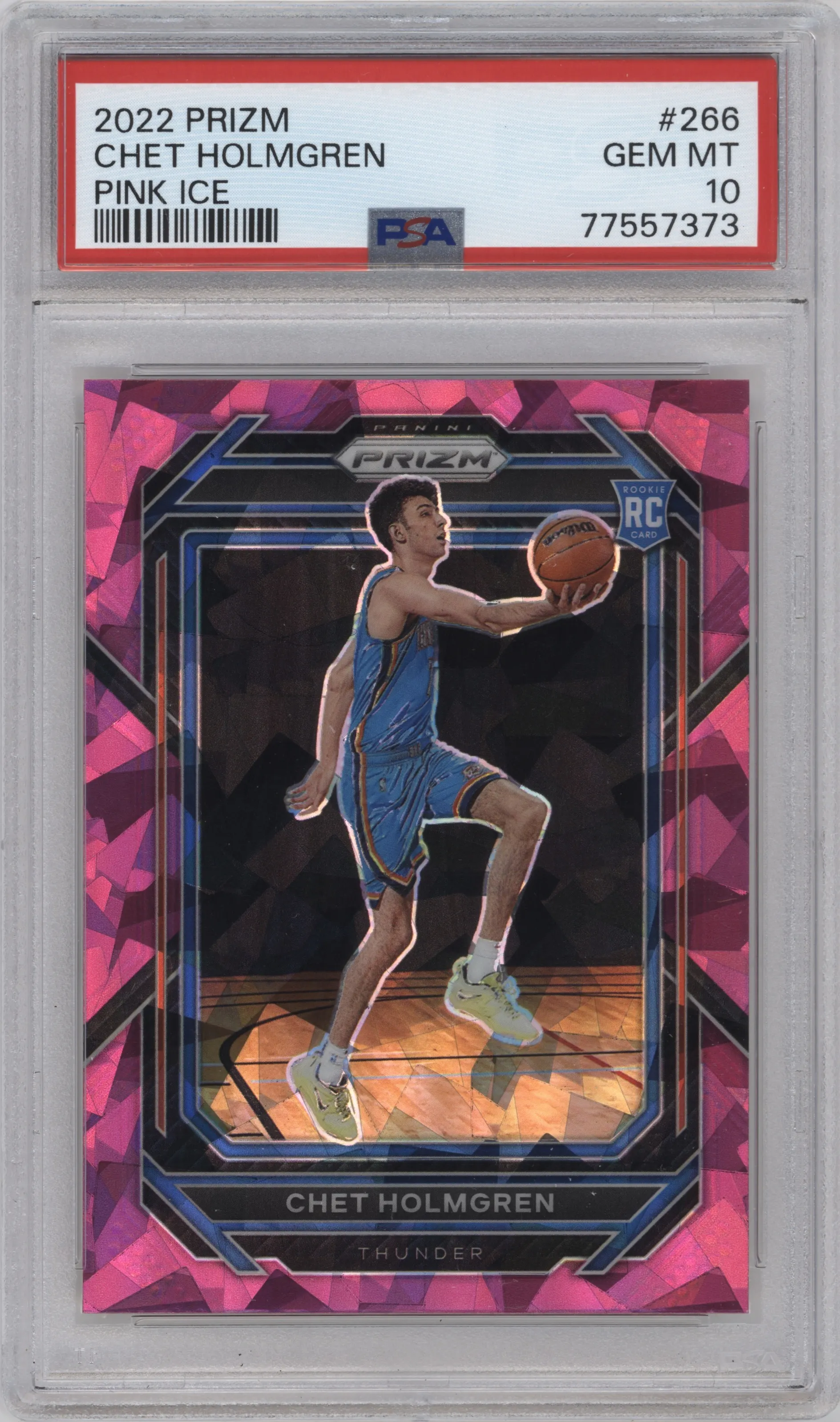2022 Panini Prizm Chet Holmgren Pink Ice PSA 10
