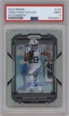 Jonathan Taylor from the 2022 Panini Prizm set graded by PSA and given an overall grade of 9.