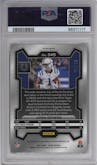 Josh Downs from the 2023 Panini Prizm set featuring a Purple Power parallel graded by PSA and given an overall grade of 10.