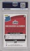 Shai Gilgeous-Alexander from the 2018-19 Panini Donruss  set graded by PSA and given an overall grade of 9.