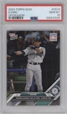 Ichiro from the 2024-25 Topps Now Off-Season set graded by PSA and given an overall grade of 10.