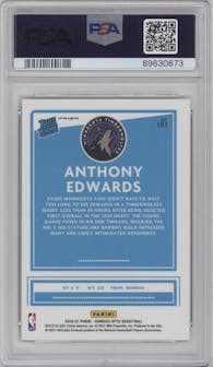 Anthony Edwards from the 2020-21 Panini Donruss Optic set featuring a Hyper Pink parallel graded by PSA and given an overall grade of 9.