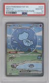 Mew ex from the 2024 Pokemon SV set graded by PSA and given an overall grade of 10.