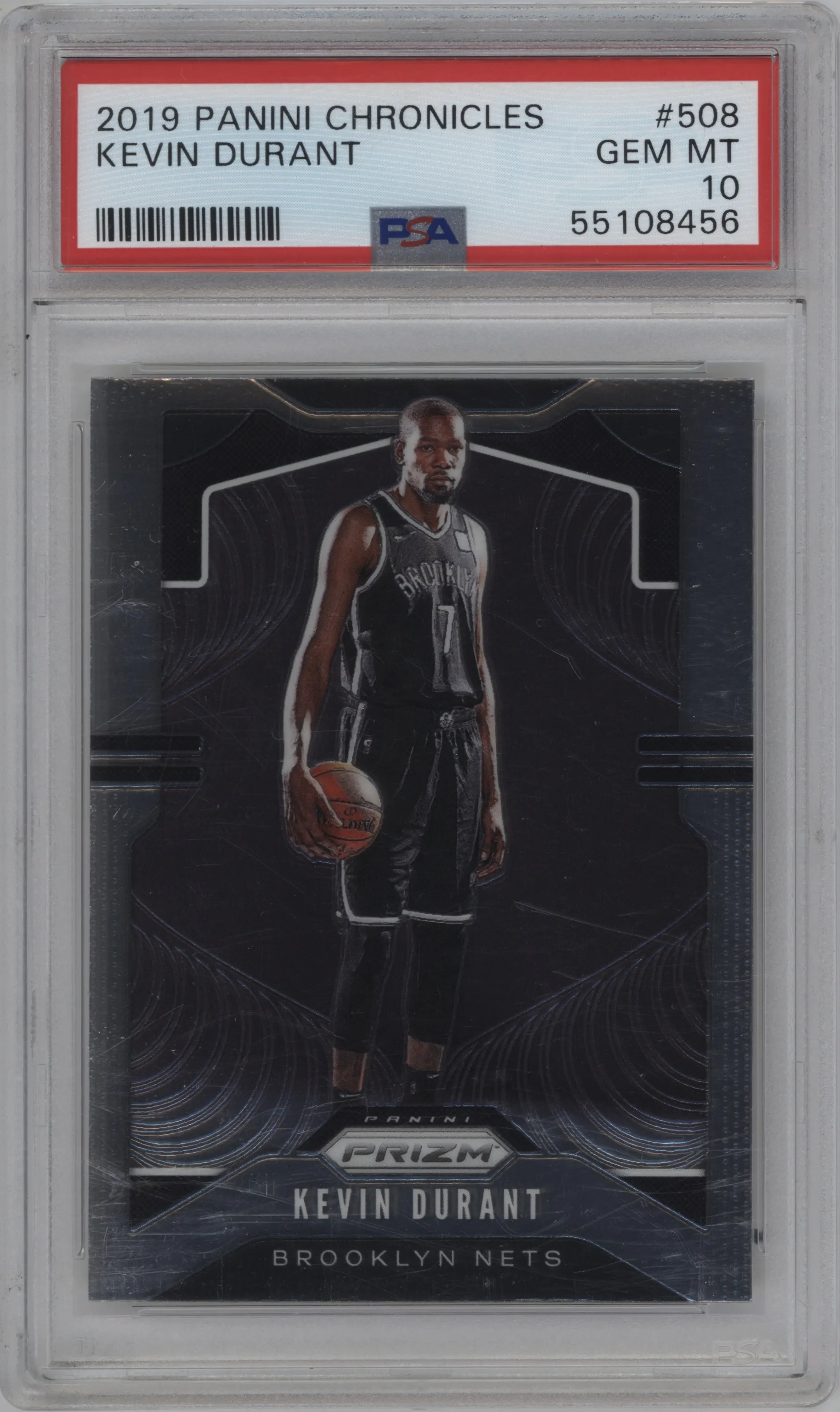 2019 Panini Chronicles Prizm Update Kevin Durant #508 PSA 10