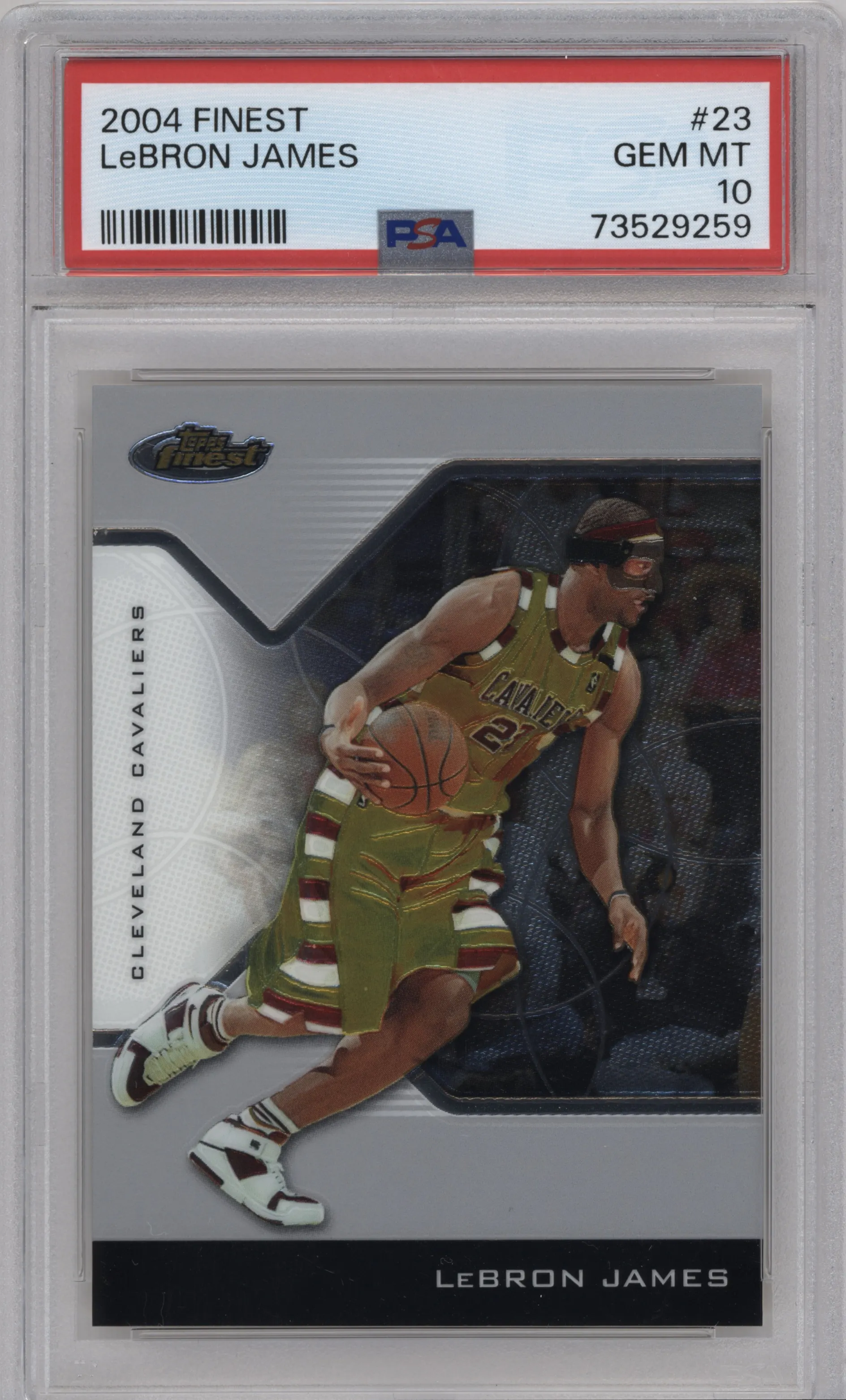 2004 Topps Finest LeBron James #23 PSA 10