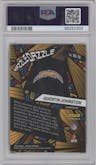 Quentin Johnston from the 2023 Panini Mosaic set graded by PSA and given an overall grade of 10.