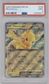 Pikachu Ex from the 2025 Pokemon SV set graded by PSA and given an overall grade of 9.