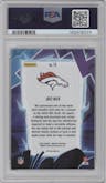 Bo Nix from the 2024 Panini Mosaic set featuring a Silver parallel graded by PSA and given an overall grade of 8.