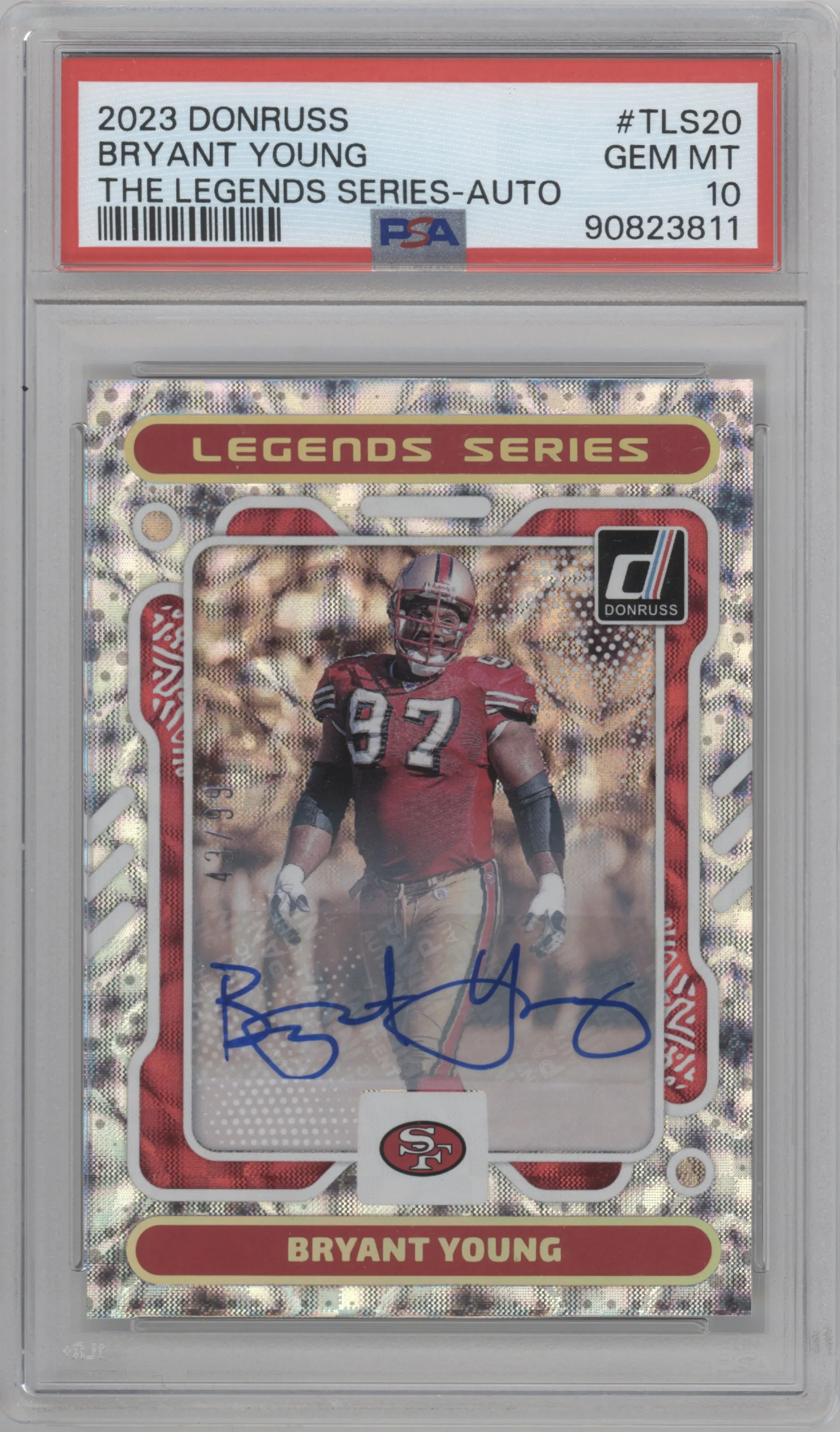 2023 Panini Donruss The Legends Series Auto Bryant Young #TLS-20 PSA 10