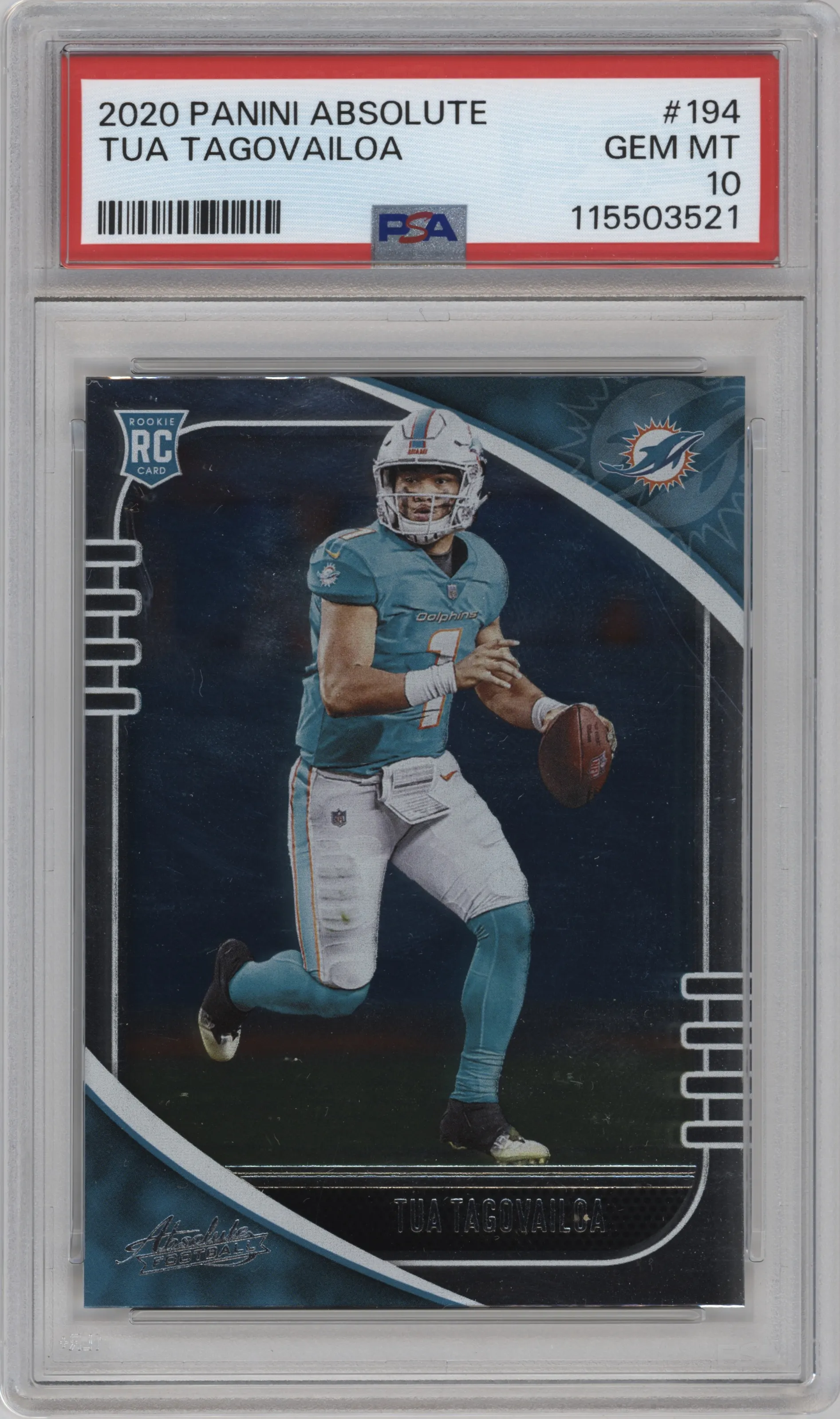2020 Panini Absolute Tua Tagovailoa PSA 10
