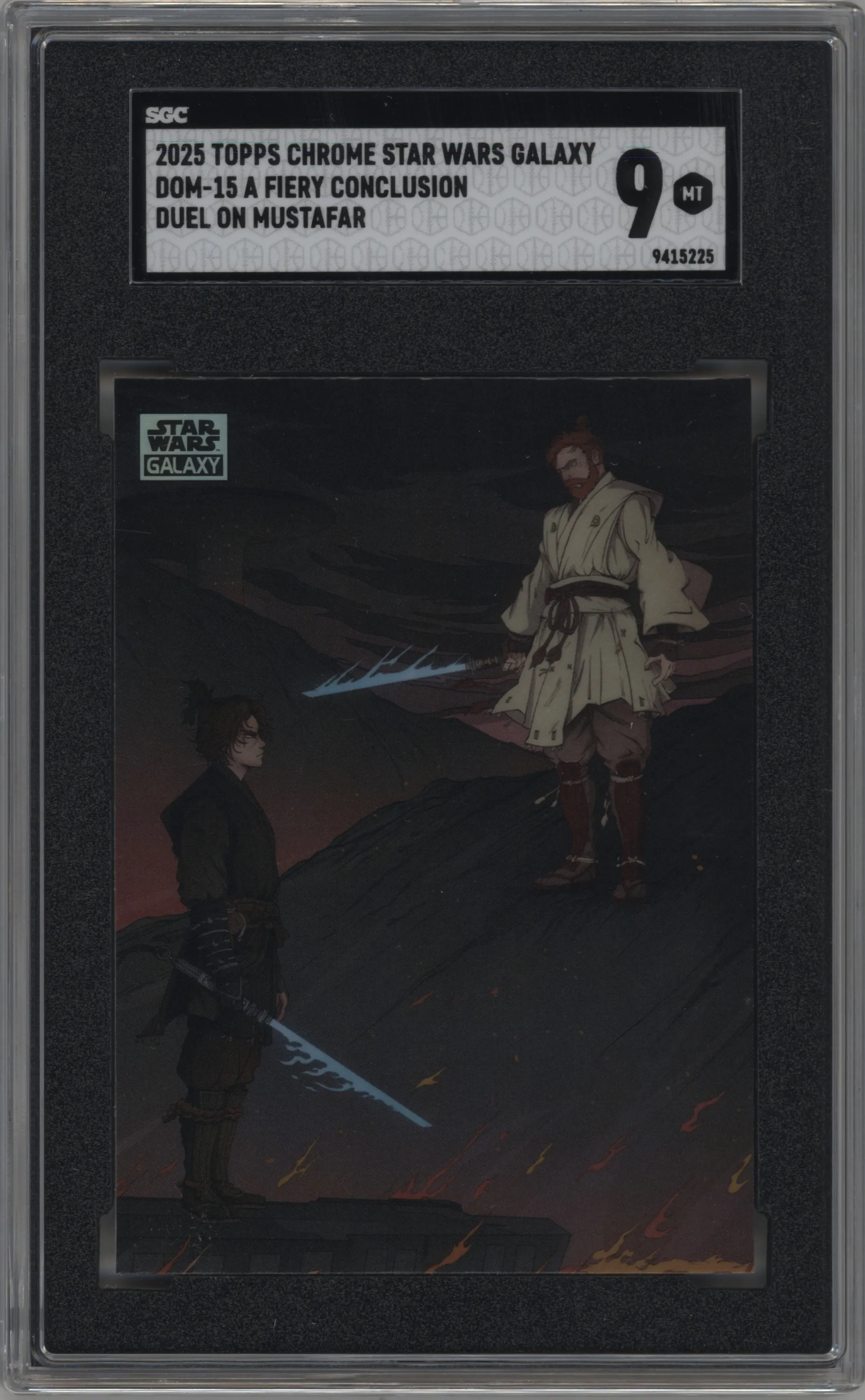 2025 Topps Chrome Star Wars Galaxy Duel on Mustafar A Fiery Conclusion #DOM-15 SGC 9