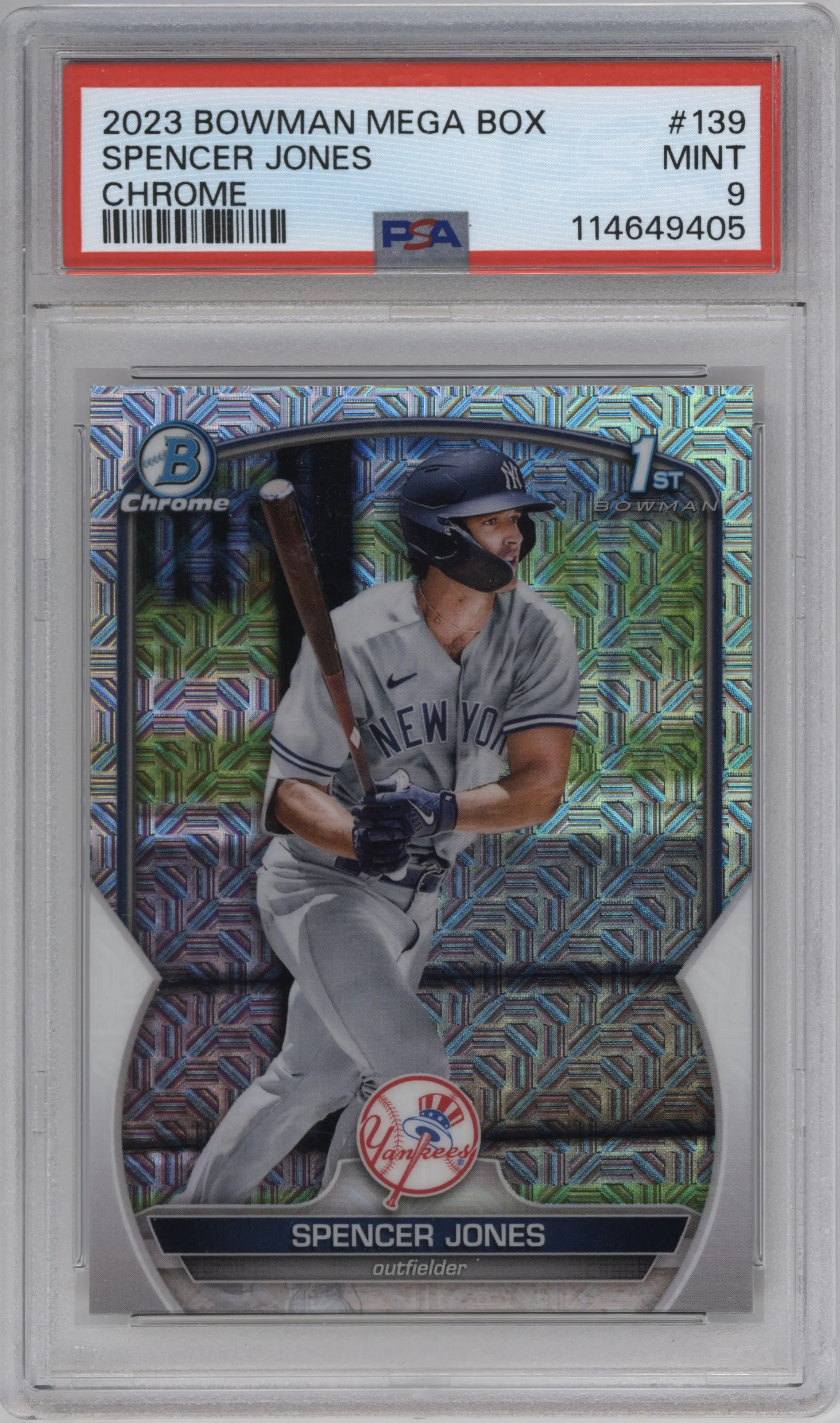 2023 Bowman Mega Box Chrome Spencer Jones #BCP-139 PSA 9