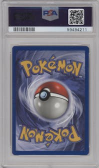 Meowth from the 1999 Pokemon set graded by PSA and given an overall grade of 10.