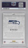 DK Metcalf from the 2019 Panini Illusions set featuring a Retail parallel graded by PSA and given an overall grade of 10.