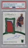 Sekou Doumbouya from the 2019-20 Panini Flawless set featuring a Emerald parallel graded by PSA and given an overall grade of 9.