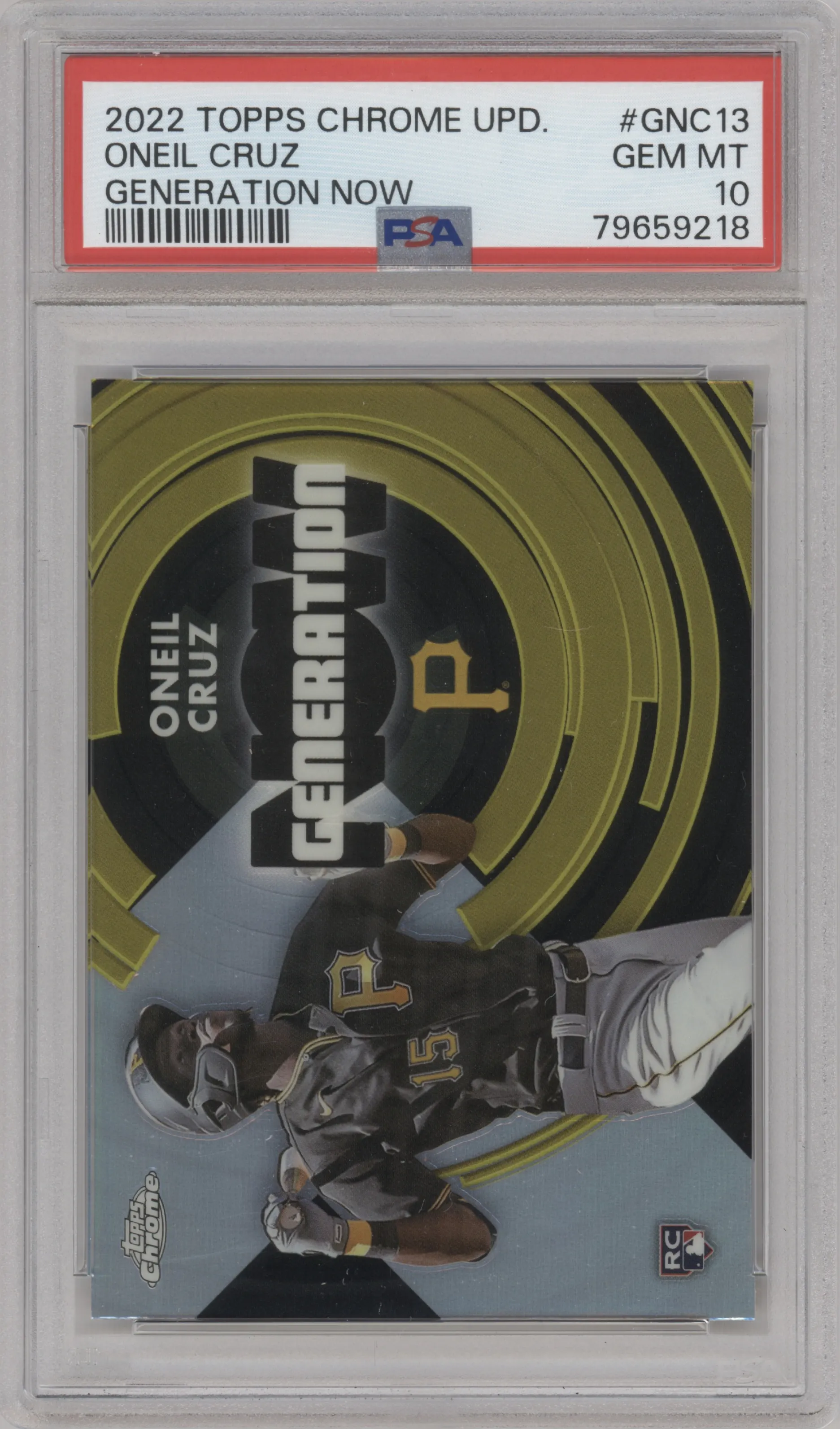 2022 Topps Chrome Update Generation Now Oneil Cruz PSA 10