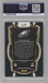 Jalen Hurts from the 2022 Panini Select set featuring a Cosmic parallel graded by PSA and given an overall grade of 10.