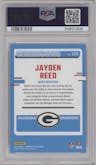 Jayden Reed from the 2023 Donruss Optic set graded by PSA and given an overall grade of 10.