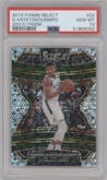 Giannis Antetokounmpo from the 2019-20 Panini Select set featuring a Disco parallel graded by PSA and given an overall grade of 10.