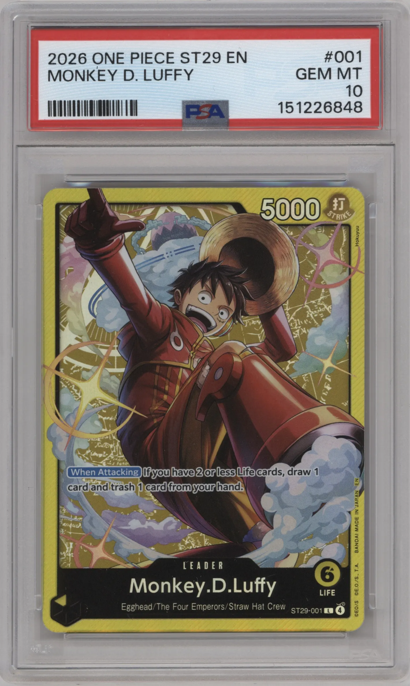 2026 One Piece Egghead Starter Deck Monkey.D.Luffy PSA 10