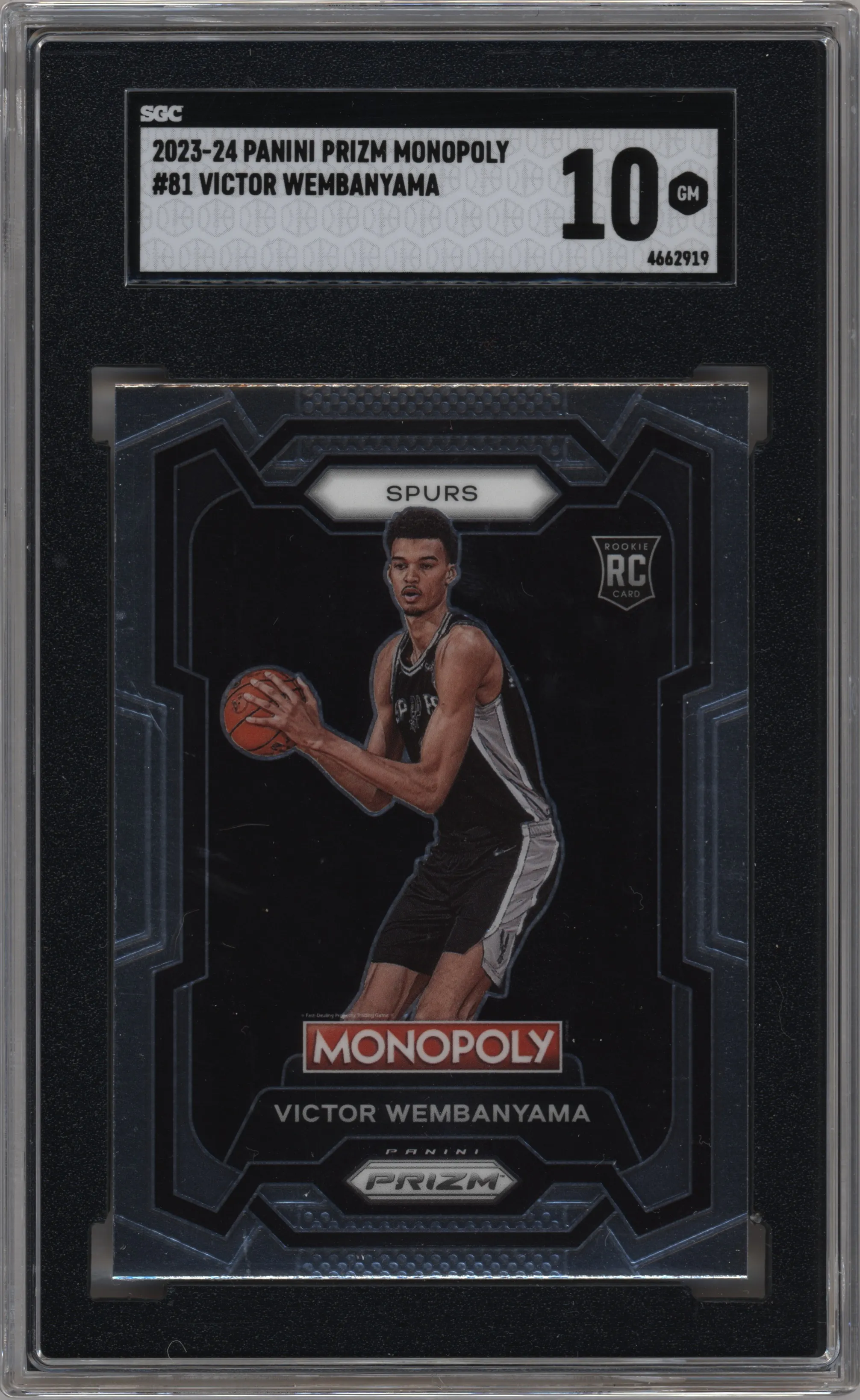2023 Panini Prizm Monopoly Victor Wembanyama SGC 10