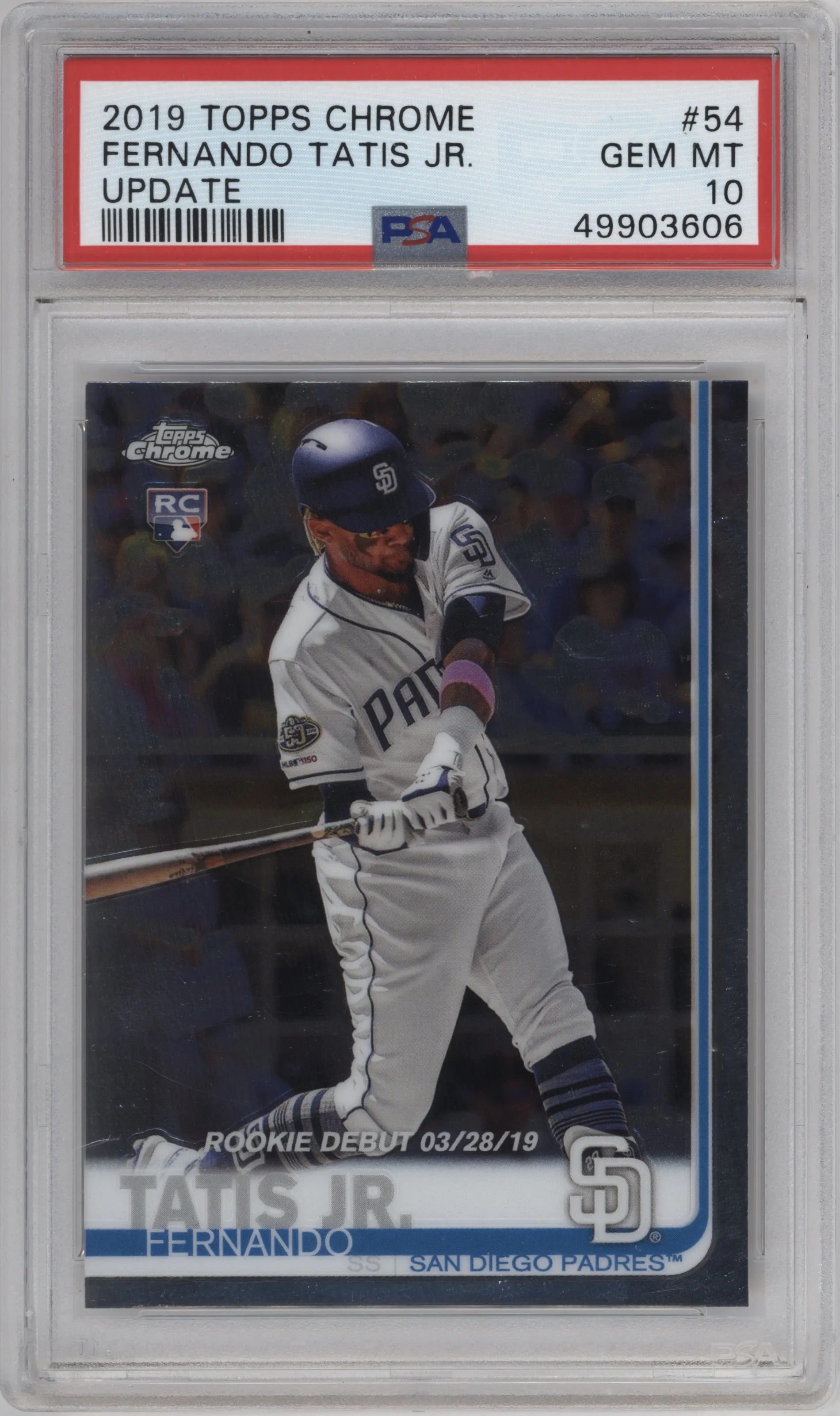 2019 Topps Chrome Update Fernando Tatis Jr. PSA 10