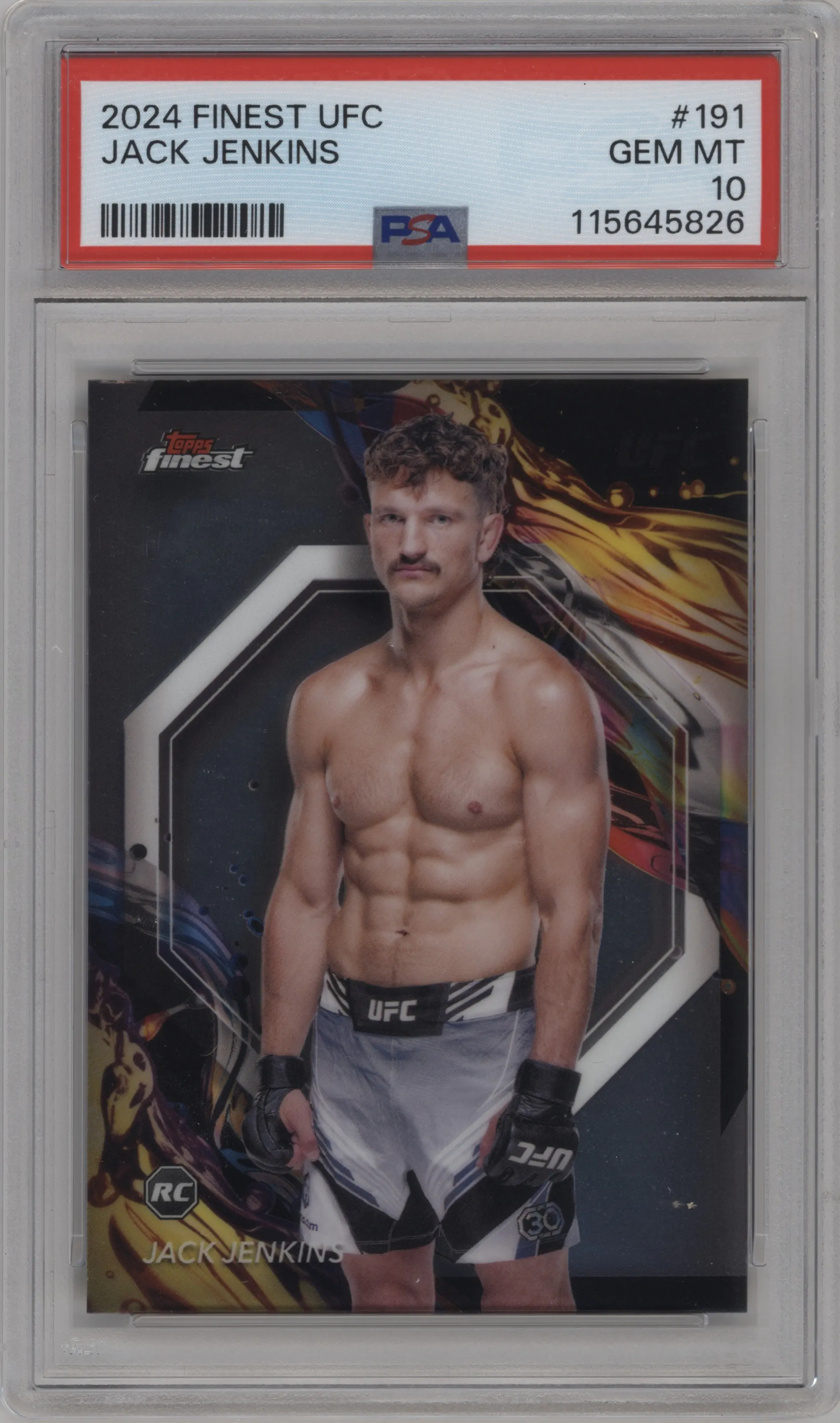 2024 Topps Finest UFC Jack Jenkins #191 PSA 10