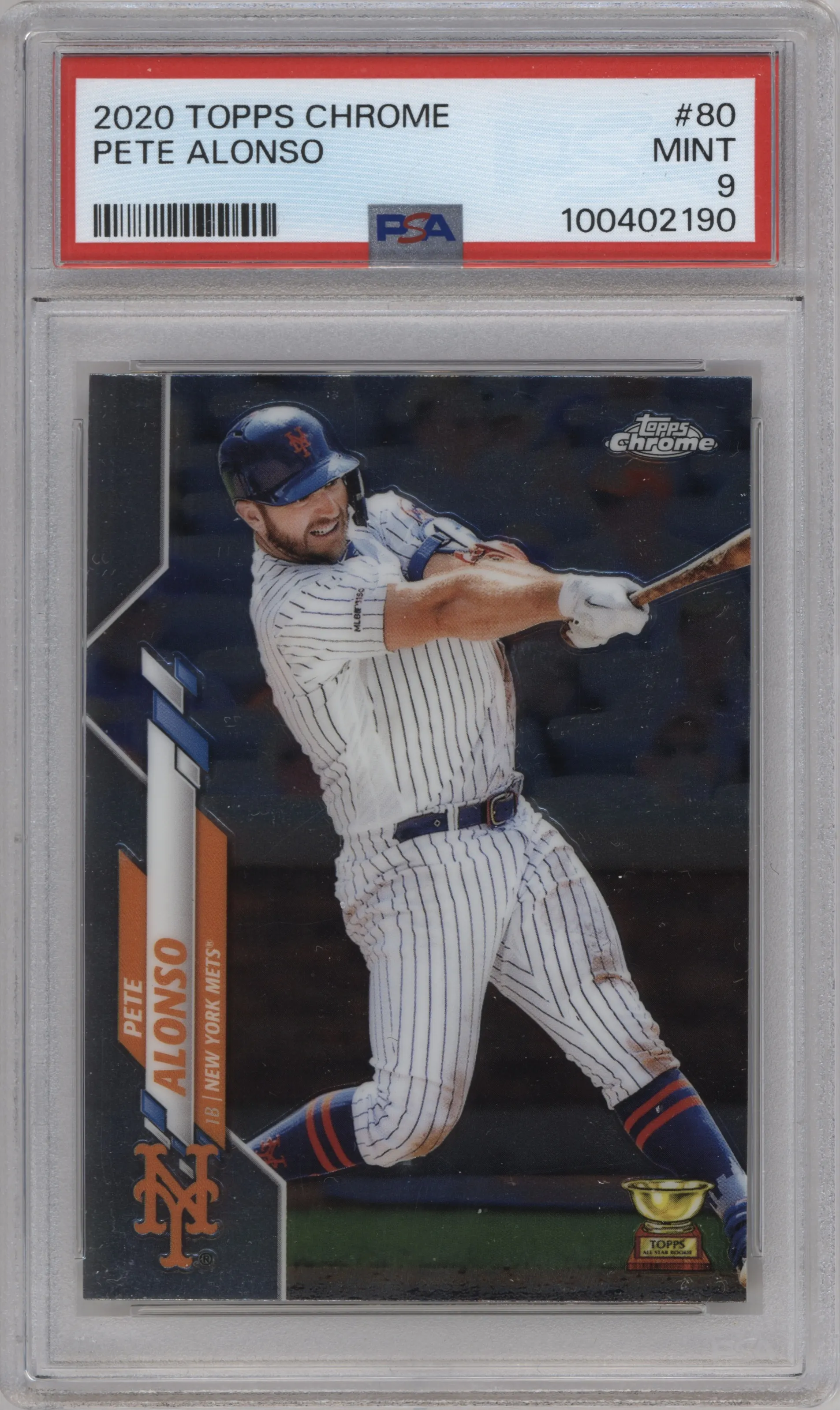 2020 Topps Chrome Pete Alonso PSA 9