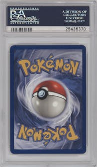 Dragonite from the 1999 Pokemon set graded by PSA and given an overall grade of 9.