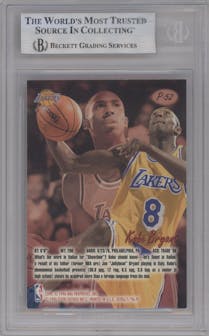 Kobe Bryant from the 1996-97 Fleer Ultra set graded by Beckett and given an overall grade of 8.