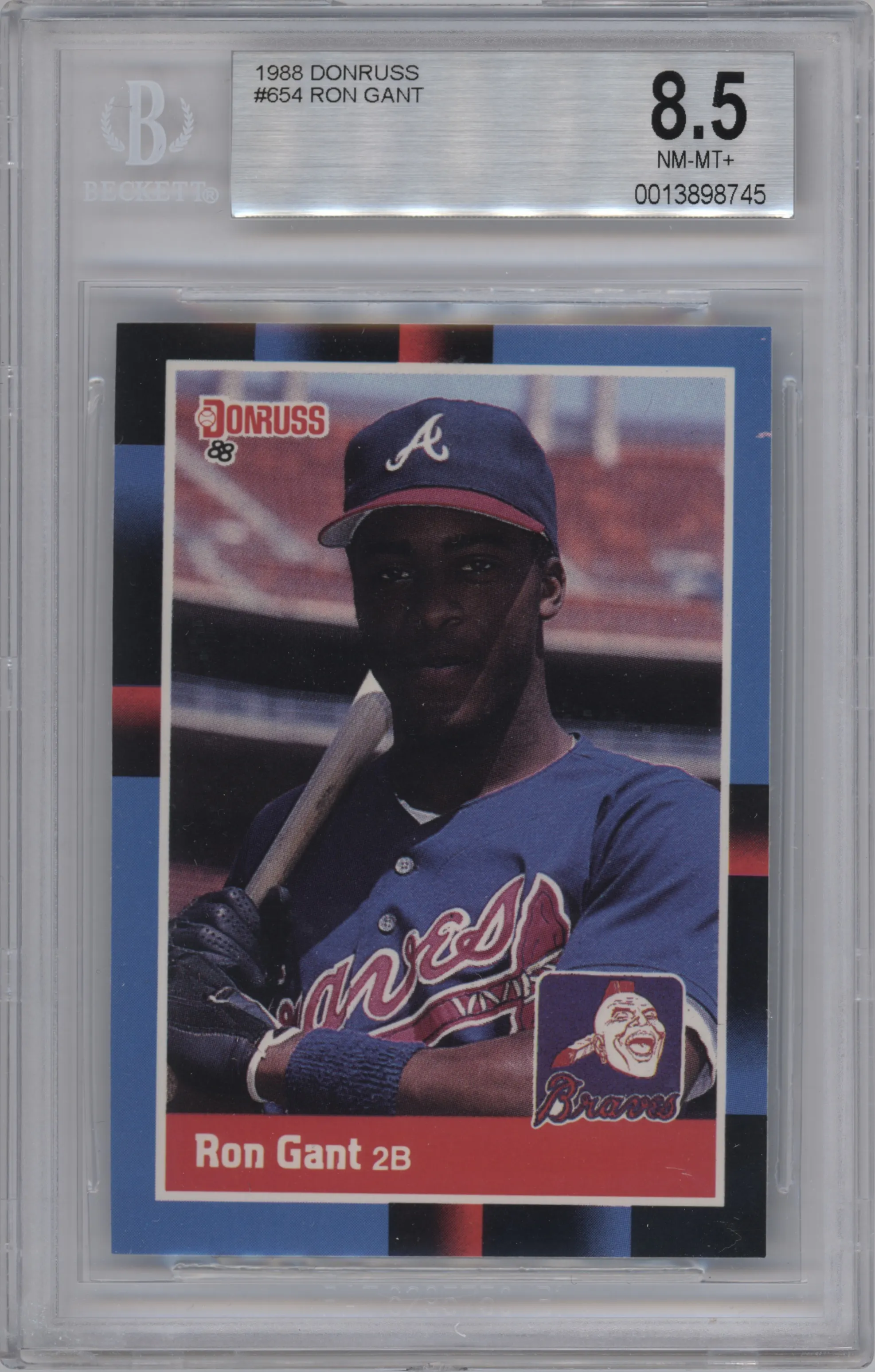 1988 Donruss Ron Gant #654 BGS 8.5