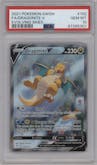 Dragonite V from the 2021 Pokemon SWSH set graded by PSA and given an overall grade of 10.
