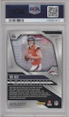 Bo Nix from the 2024 Panini Prizm set featuring a Red/White/Blue Prizm parallel graded by PSA and given an overall grade of 9.
