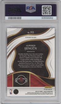 Alperen Sengun from the 2023-24 Panini Select  set featuring a Elephant parallel graded by PSA and given an overall grade of 10.