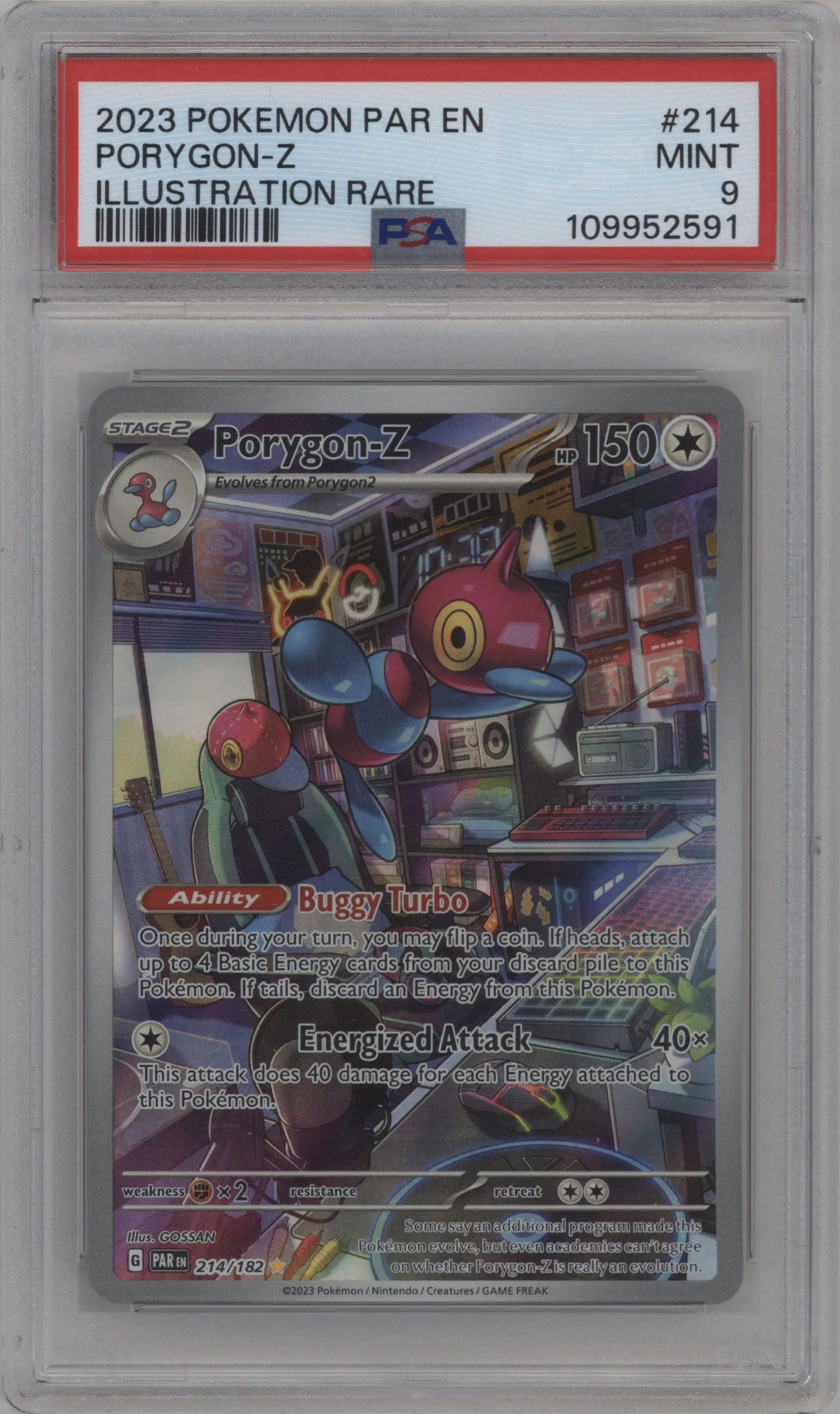 2023 Pokemon SV Paradox Rift Porygon-Z #214 PSA 9