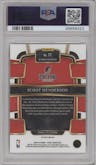 Scoot Henderson from the 2023-24 Panini Select  set featuring a Disco Prizm parallel graded by PSA and given an overall grade of 10.