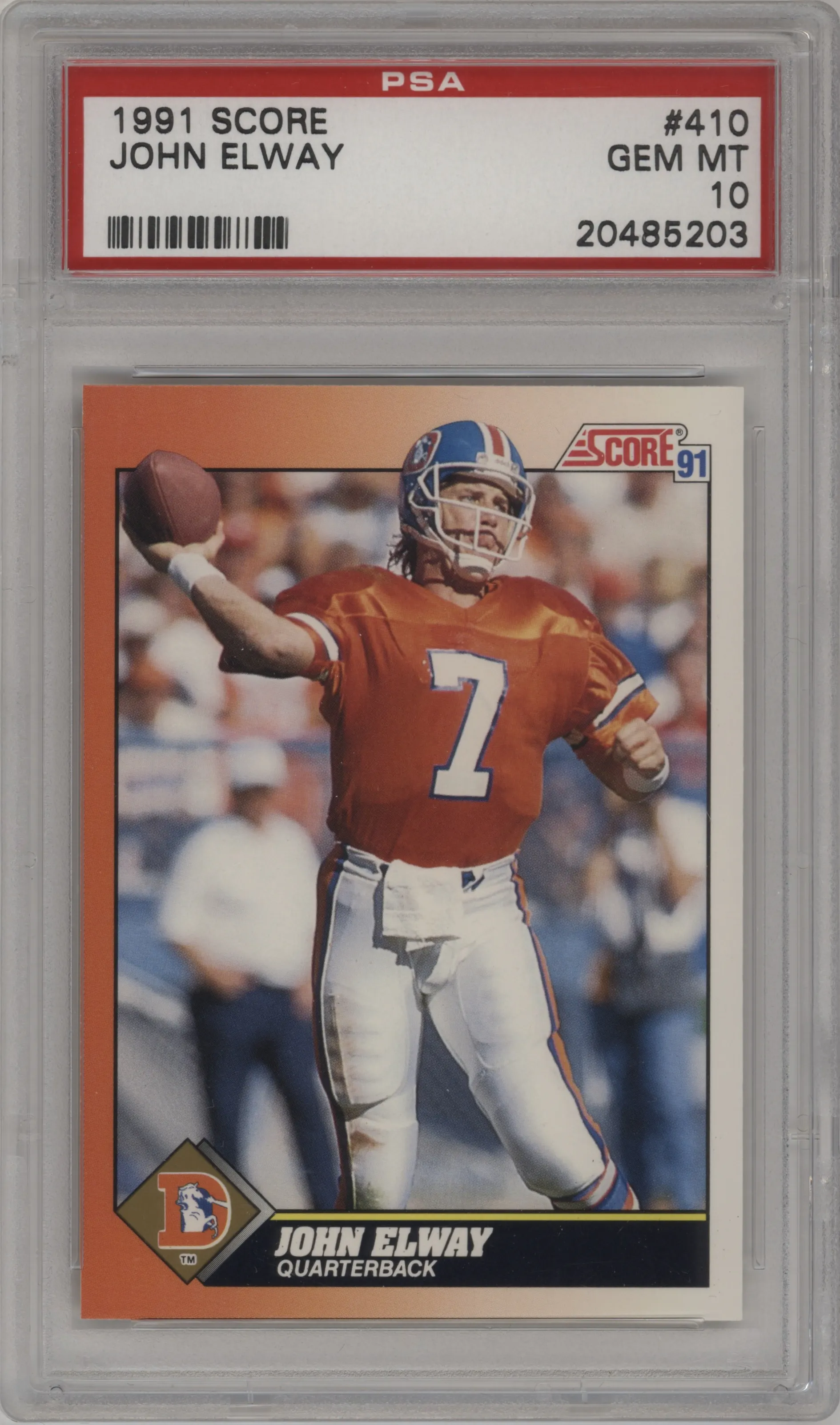 1991 Score John Elway #410 PSA 10
