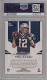 Tom Brady from the 2017 Panini Vertex set graded by PSA and given an overall grade of 10.