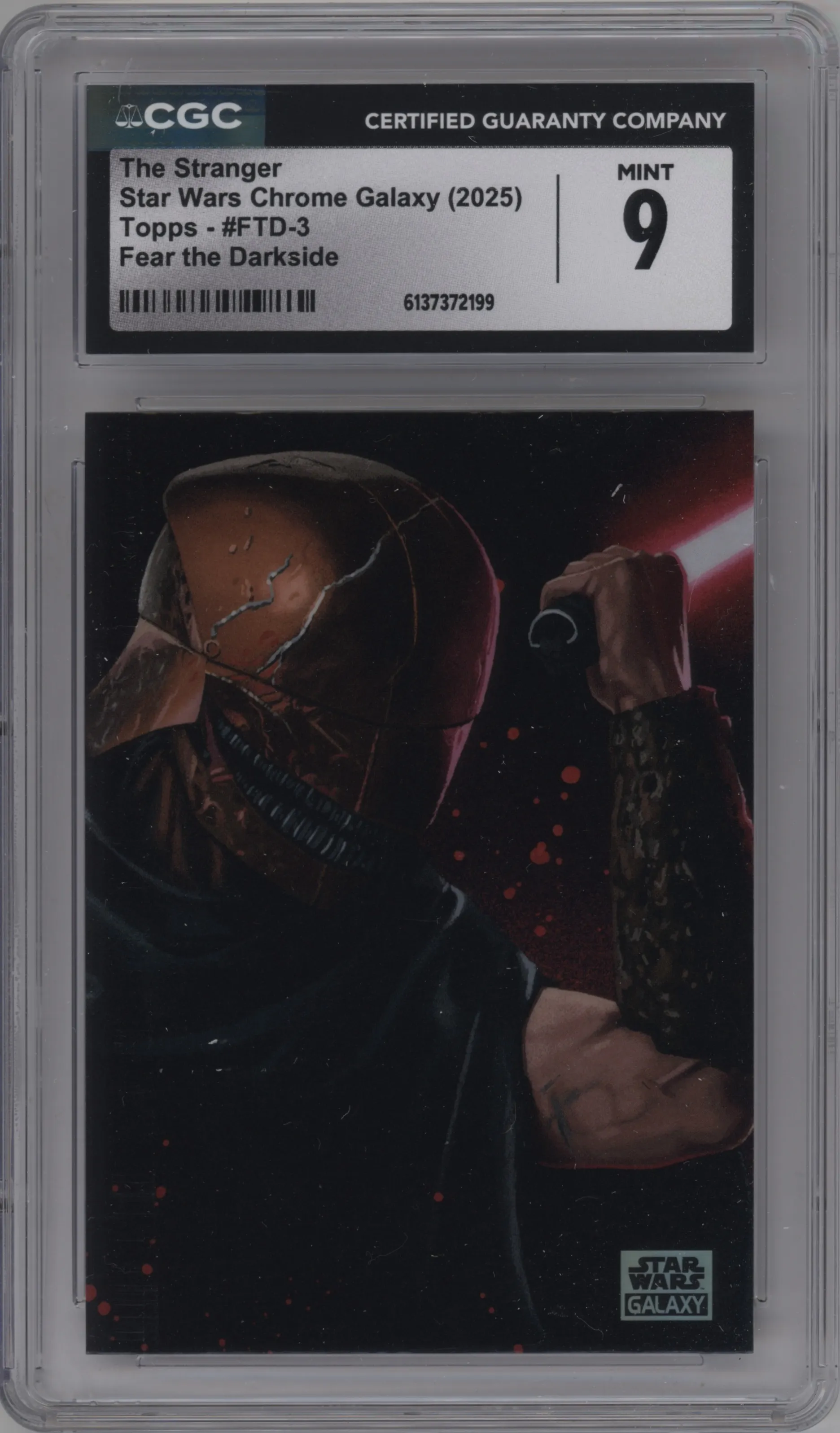 2025 Topps Chrome Star Wars Galaxy Fear the Darkside The Stranger CGC 9