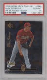 Max Scherzer from the 2008 Upper Deck Timeline set graded by PSA and given an overall grade of 10.
