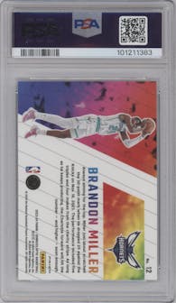 Brandon Miller from the 2023-24 Donruss Optic set graded by PSA and given an overall grade of 9.