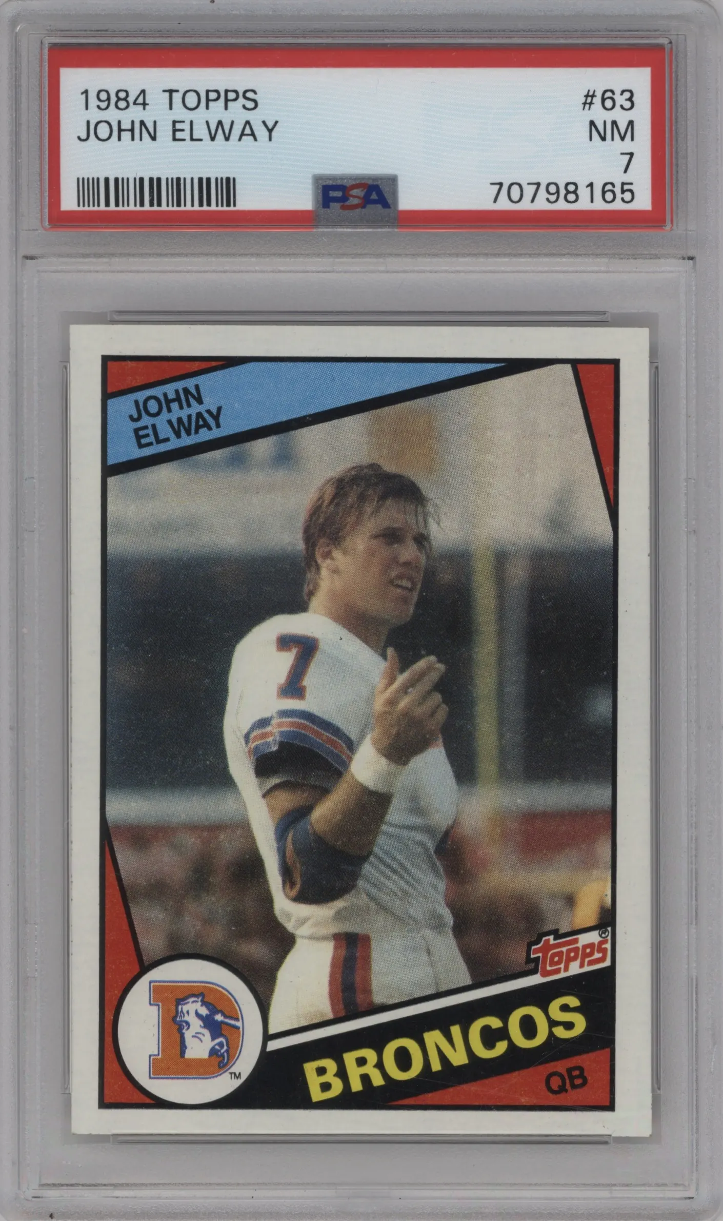 1984 Topps John Elway #63 PSA 7