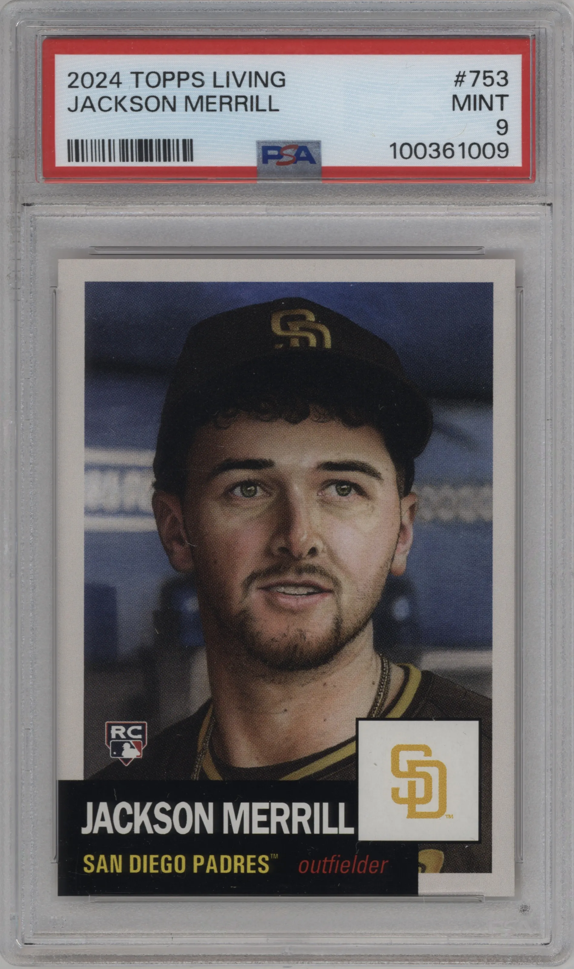 2021 Ultimate Topps Living Set 2024 Jackson Merrill #753 PSA 9
