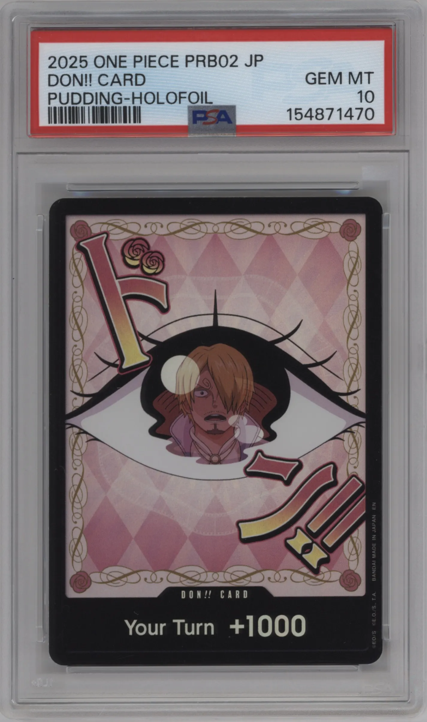 2025 One Piece JPN Card The Best Vol.2 DON!! Card Holo Foil PSA 10