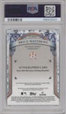 Brice Matthews from the 2024 Bowman Sterling set featuring a Sterling Silver parallel graded by PSA and given an overall grade of 10.