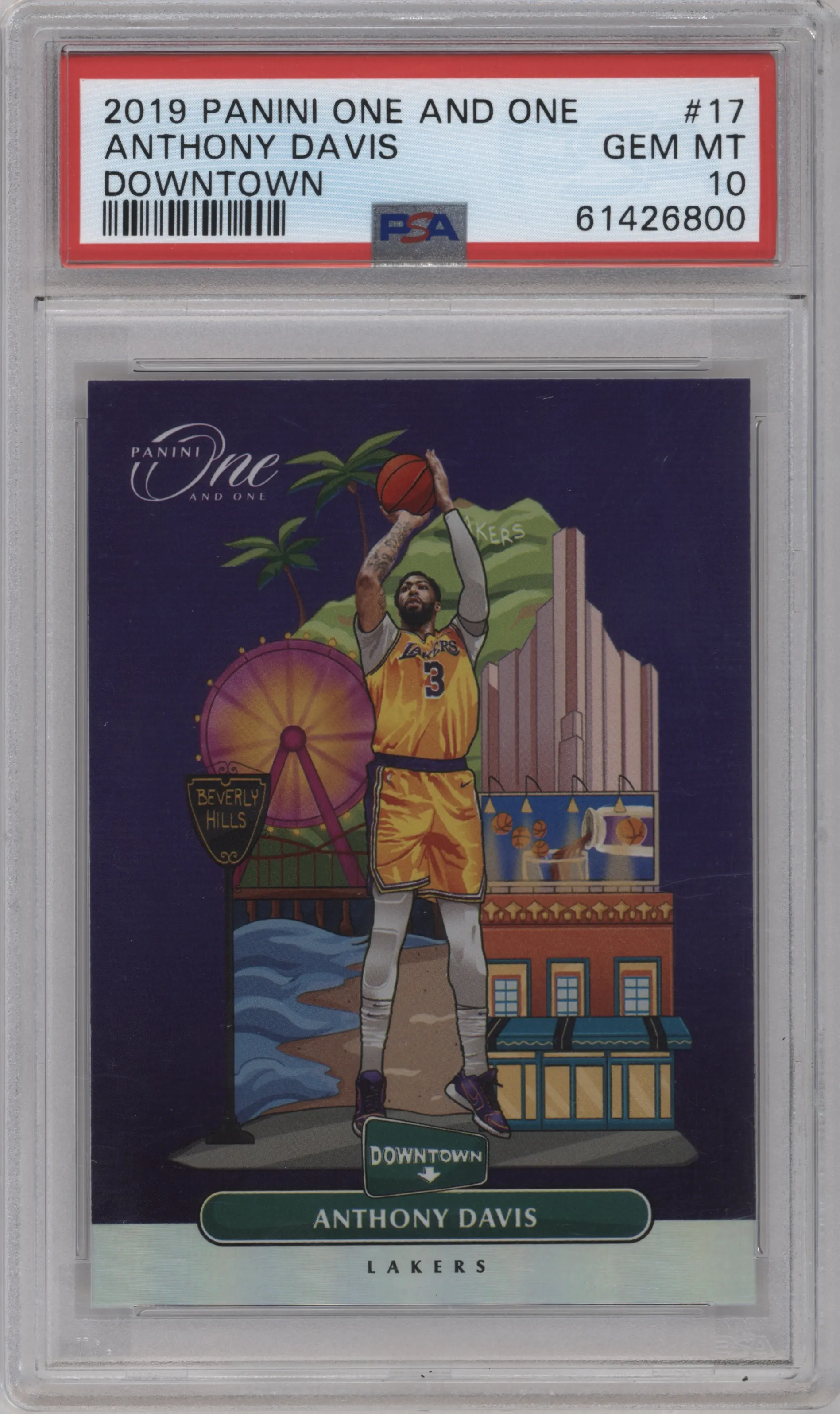 2019 Panini One and One Downtown Anthony Davis #17 PSA 10