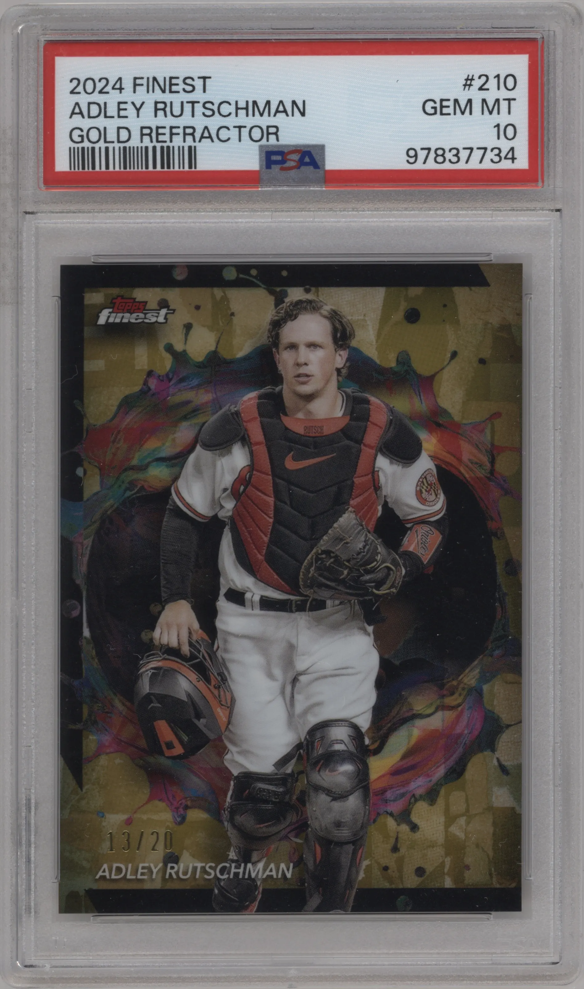 2024 Topps Finest Adley Rutschman Gold Refractor PSA 10